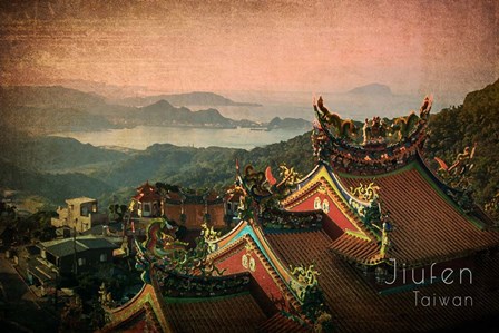 Vintage Jiufen, Taiwan, Asia by Take Me Away art print