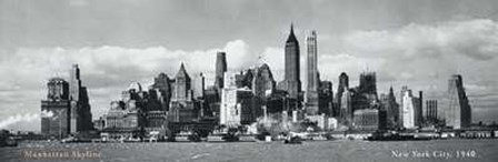 Manhattan Skyline, NYC, c.1940 art print