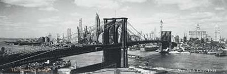 Brooklyn Bridge, NYC, c.1938 art print