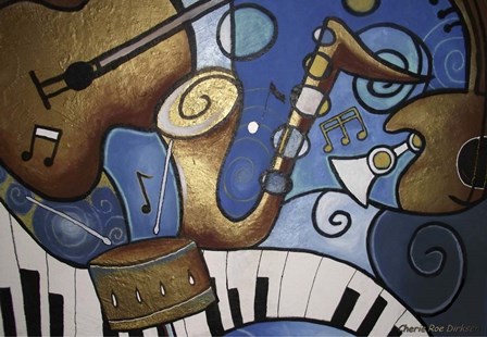 Musical Mural by Cherie Roe Dirksen art print