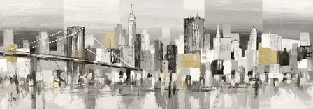 Manhattan &amp; Brooklyn Bridge by Luigi Florio art print