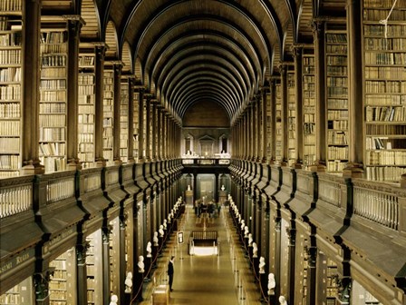 Interior of the Library, Trinity College, Dublin art print