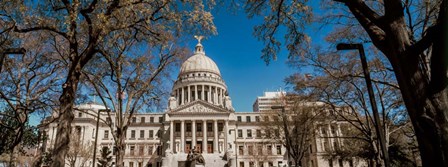 Statue outside Mississippi State Capitol, Jackson, Mississippi by Panoramic Images art print