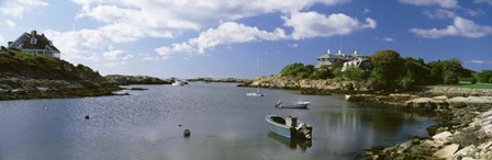 Boats in the ocean, Ocean Drive, Newport, Rhode Island by Panoramic Images art print