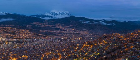 Aerial view of El Alto at Night, La Paz, Bolivia by Panoramic Images art print