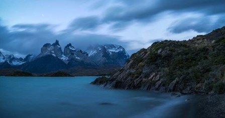 Lake with Mountain, Lake Pehoe, Torres de Paine National Park, Patagonia, Chile by Panoramic Images art print