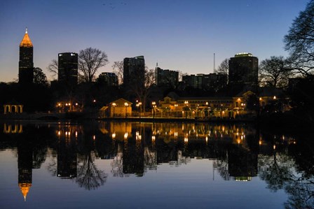 Midtown Skylines and Lake, Atlanta by Panoramic Images art print