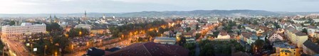 City at Dusk, Sibiu, Transylvania, Romania by Panoramic Images art print
