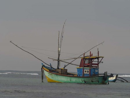 Fishing Boat at Anchor, Matara, Southern Province, Sri Lanka by Panoramic Images art print