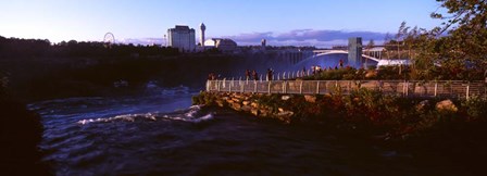 Tourists at a Waterfall, Niagara Falls, Niagara River by Panoramic Images art print