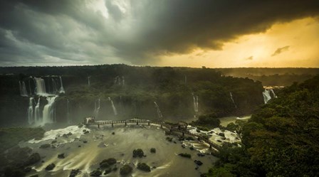 Devil&#39;s Throat Falls Under Stormy Skies, Brazil by Panoramic Images art print