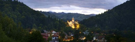 Bran Castle Illuminted, Transylvania, Romania by Panoramic Images art print