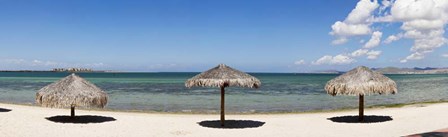 Sun Shade on the Beach of La Paz, Baja California Sur, Mexico by Panoramic Images art print