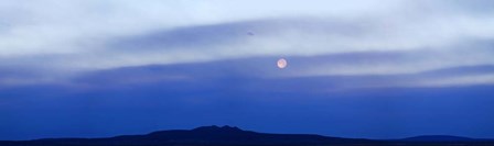 Moonset over Mountain, Tres Orejas, Taos County, New Mexico by Panoramic Images art print
