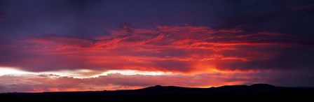 Mountain Range at Sunset, Taos, Taos County, New Mexico by Panoramic Images art print