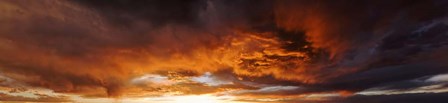 Red Sky Stormy Sunset  in Taos, New Mexico by Panoramic Images art print