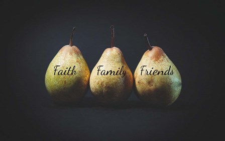 Pears - Faith Family Friends by Color Me Happy art print