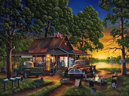 Jose&#39;s Country Store by Geno Peoples art print