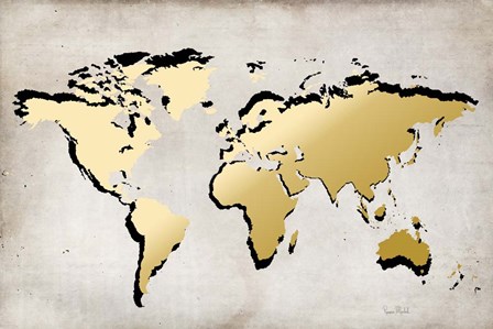 World Map by Ramona Murdock art print