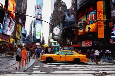 Times Square by Linda Woods art print