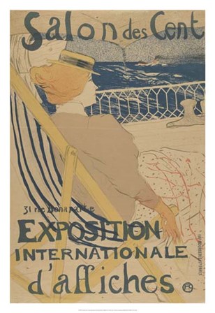 Salon des Cent-Exposition Internationale d&#39;affiches by Henri de Toulouse-Lautrec art print