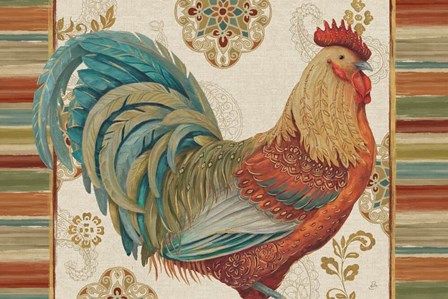 Rooster Rainbow IIIA by Daphne Brissonnet art print