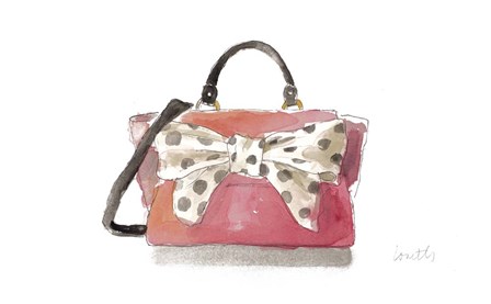 Watercolor Bow Satchel I by Lanie Loreth art print