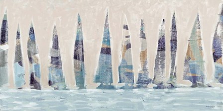 Dozen Muted Boats Panel by Dan Meneely art print