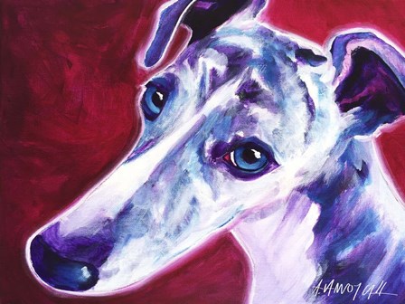 Greyhound - Myrtle by DawgArt art print