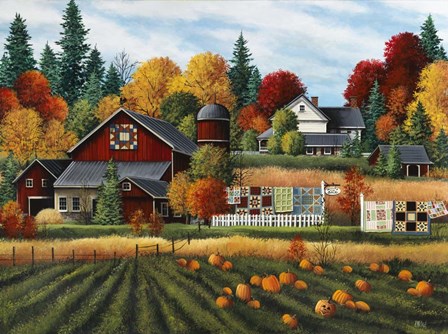 Autumn on the Farm by Debbi Wetzel art print