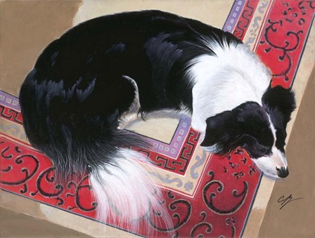 Dog on a Rug by Durwood Coffey art print