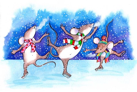 Mice Skating by Emma Graham art print