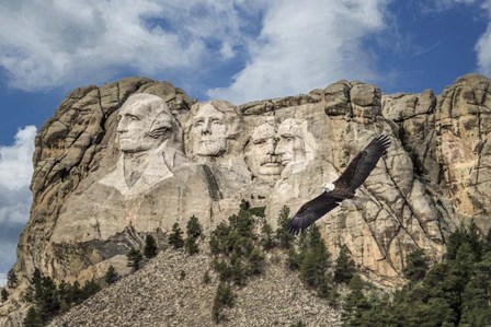 Mount Rushmore And Eagle by Galloimages Online art print