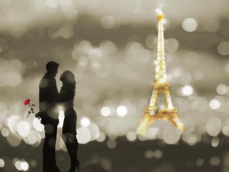 A Date in Paris (BW) by Dianne Loumer art print