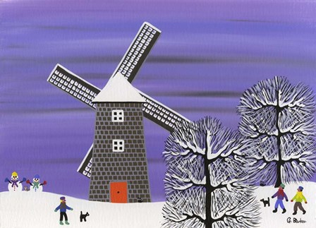 Winter Windmill by Gordon Barker art print