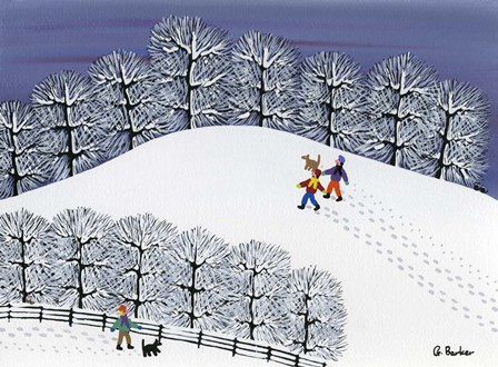 Snow Treck by Gordon Barker art print