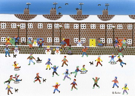 Sledding Club by Gordon Barker art print