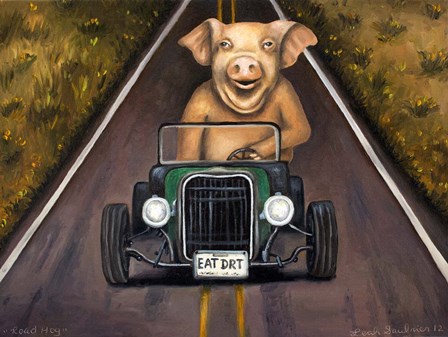 Road Hog by Leah Saulnier art print