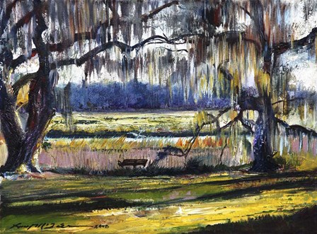 Lowcountry Spanish Moss Escape by Lucy P. McTier art print
