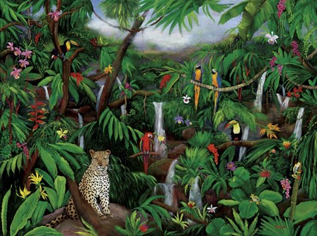 Cloud Forest Creatures by Betty Lou art print