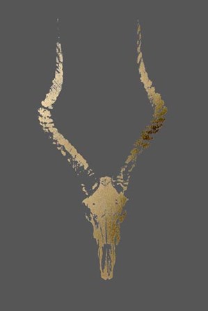 Gold Foil Rustic Mount II on Dark Grey by Vision Studio art print