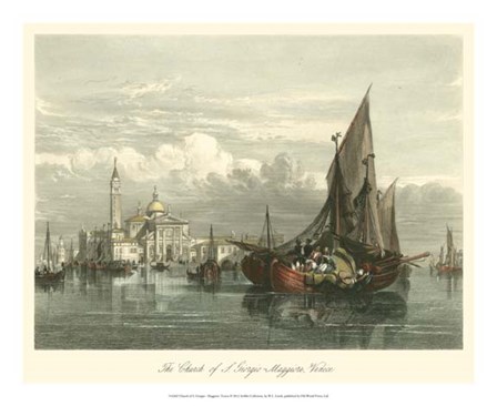 Church of S.Giorgio-Maggiore by W.L. Leitch art print