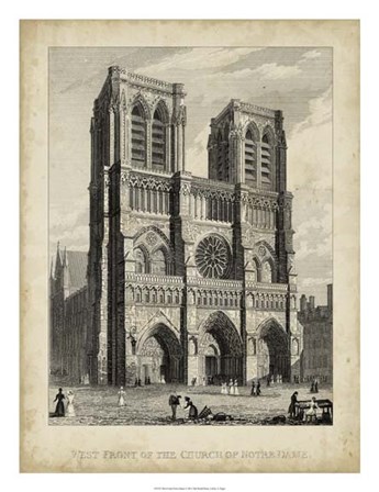 West Front-Notre Dame by A.Pugin art print