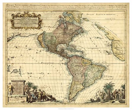 Antique Map of America II art print