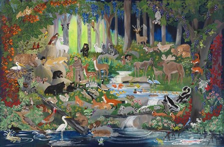 With St. Francis #1 - Forest Glade by Carol Salas art print