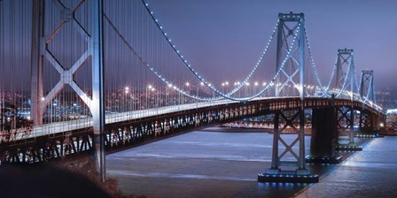 Oakland Bridge 2 Color by Moises Levy art print