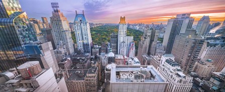 Amanecer Otonal en Central Park by Moises Levy art print