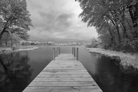 Dock at St. Joseph River, Centreville, Michigan &#39;13-IR by Monte Nagler art print