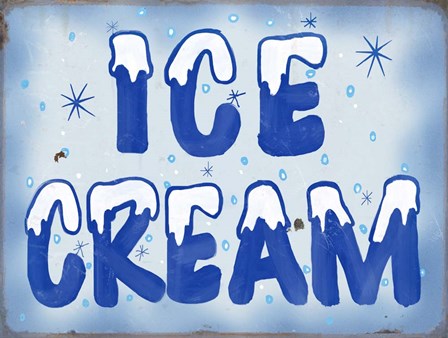 Ice Cream Distressed by RetroPlanet art print