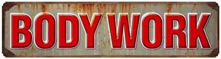 Body Work Rusted Garage by RetroPlanet art print